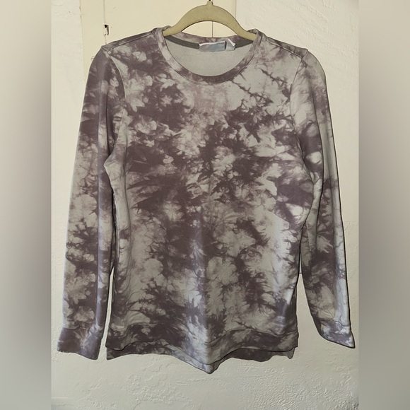 Denim&Co Tops - Denim & Co. Women’s Elegant Tie-Dye Long Sleeve Sweater Activewear Shirt Top